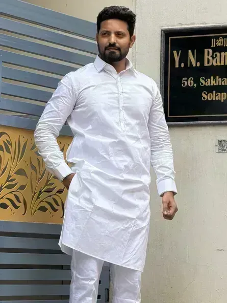 white Sarpanch Khadi